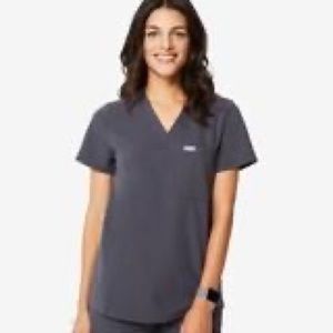 FIGS Charcoal Catarina Scrub Top Size Medium